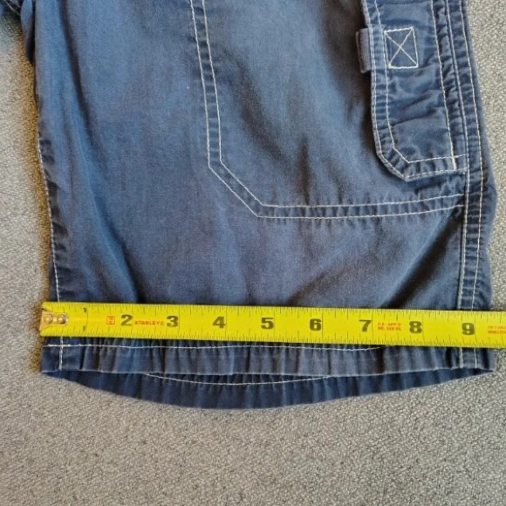 Oshkosh Bgosh Denim Shorts Boys 7X Blue Drawstring Cargo Stitched Pockets